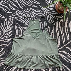 Flowing ruffled tank